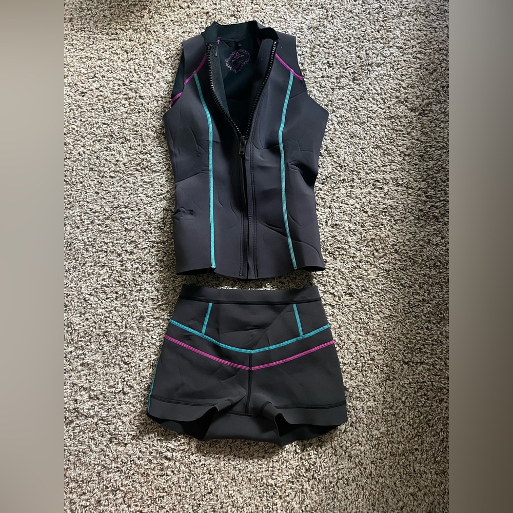 Prana Kelis neoprene wetsuit vest and shorts, S - Picture 2 of 8
